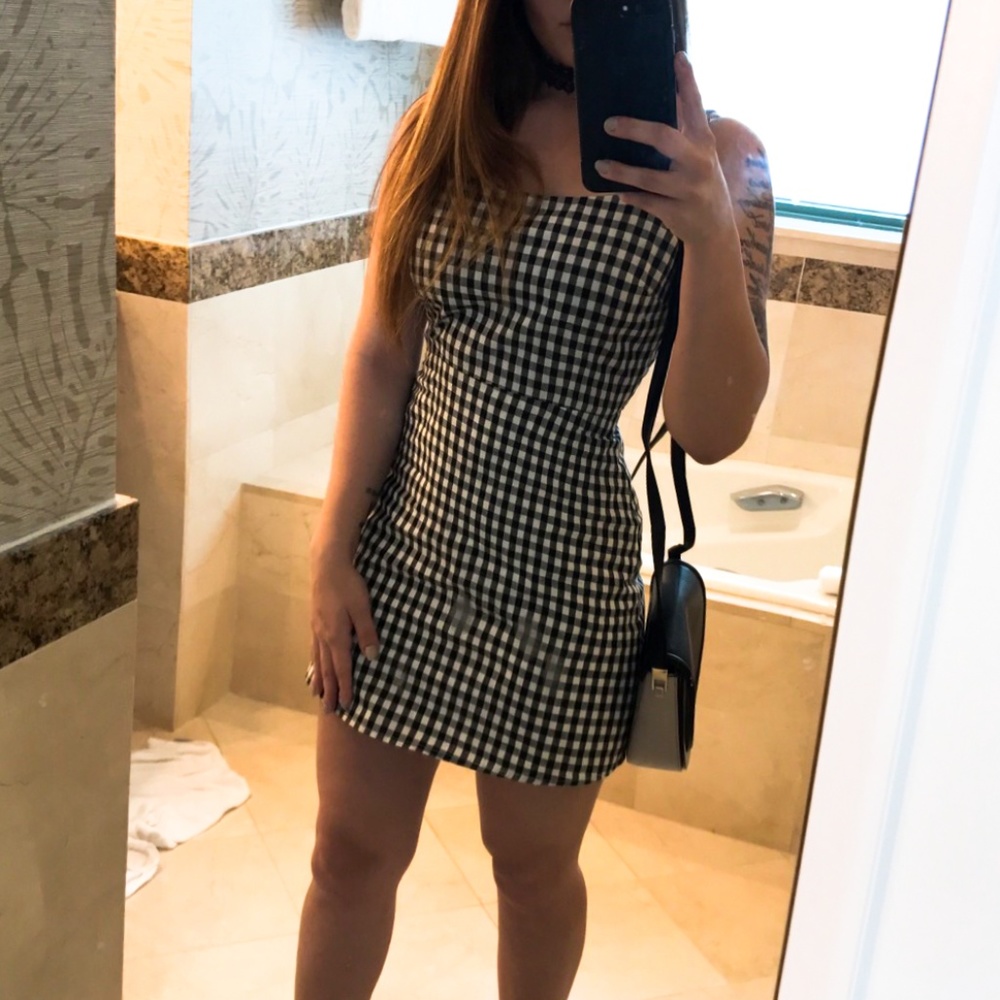 GINGHAM MINI DRESS - Picture 2 of 5